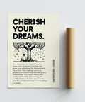 Affiche inspirante pour les élèves intitulée « Chérissez vos rêves »