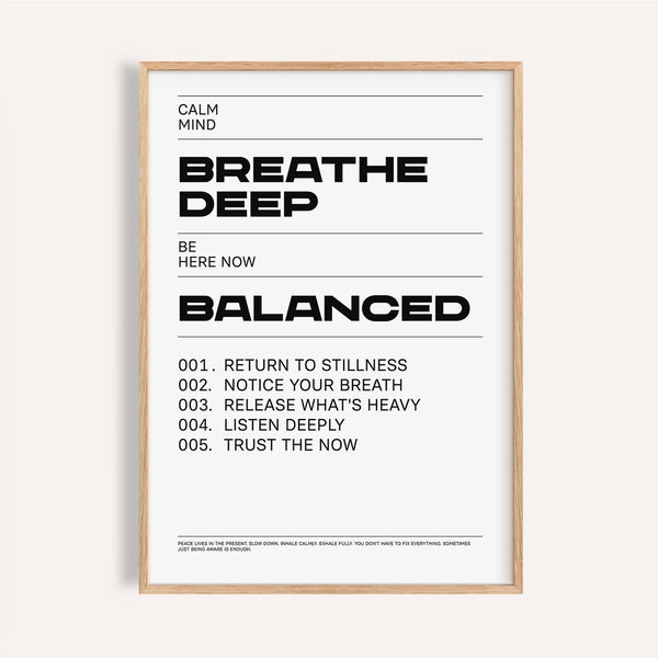 Affiche zen en noir et blanc avec citations inspirantes pour une décoration apaisante dans votre chambre à coucher