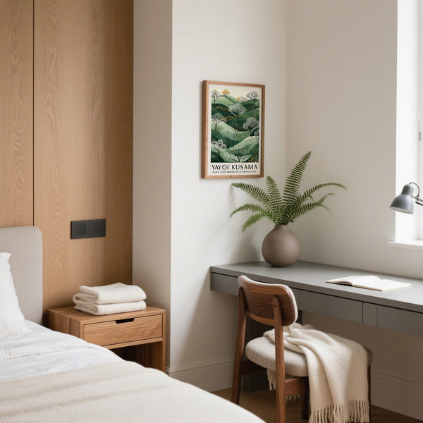 Décoration murale verte et dorée pour chambres à coucher