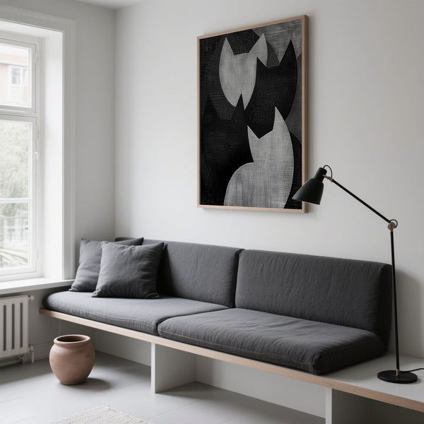 Impression artistique grand format représentant un grand félin pour les espaces de vie minimalistes