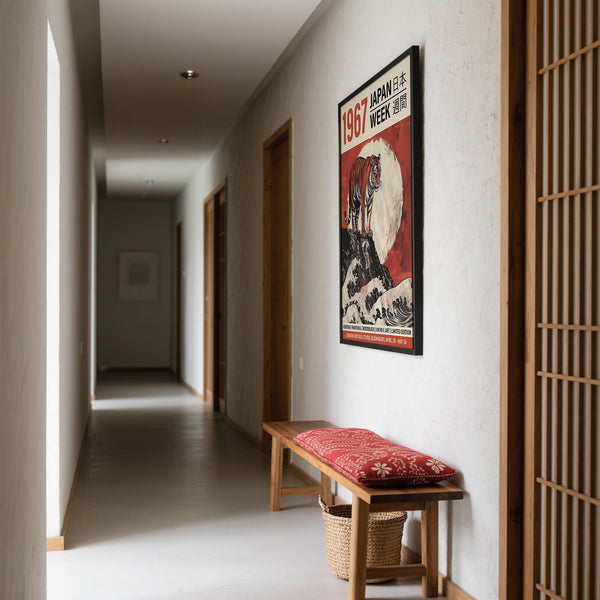 Achetez des estampes japonaises représentant un tigre féroce dans un style traditionnel