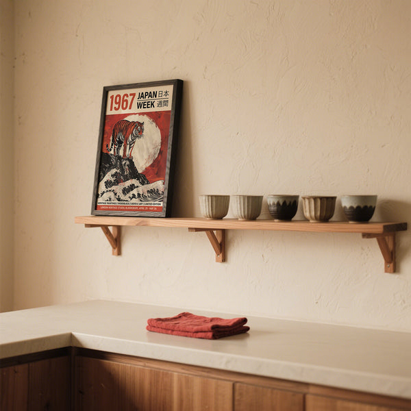 Achetez une décoration murale pour cuisine Japandi Home en rouge