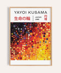 Imprimé à pois Yayoi Kusama avec des cercles abstraits aux couleurs vives