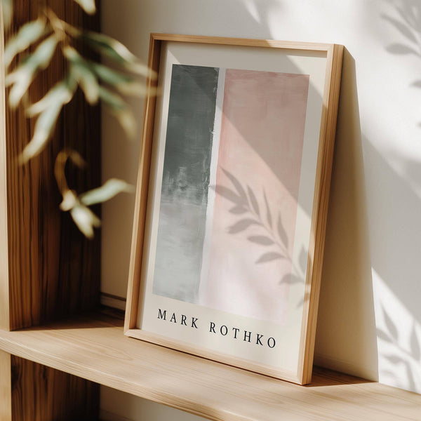 Œuvre d'art pastel inspirée de Rothko présentée dans une peinture murale d'art moderne