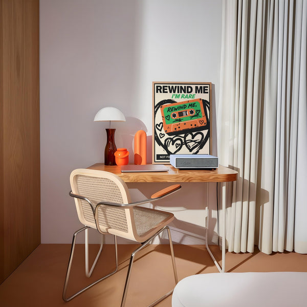 Décoration murale rétro nostalgique en forme de cassette, idéale pour offrir en cadeau.