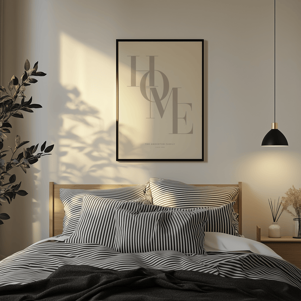 Impression personnalisée pour maison, couleurs beiges pour la décoration de chambre à coucher