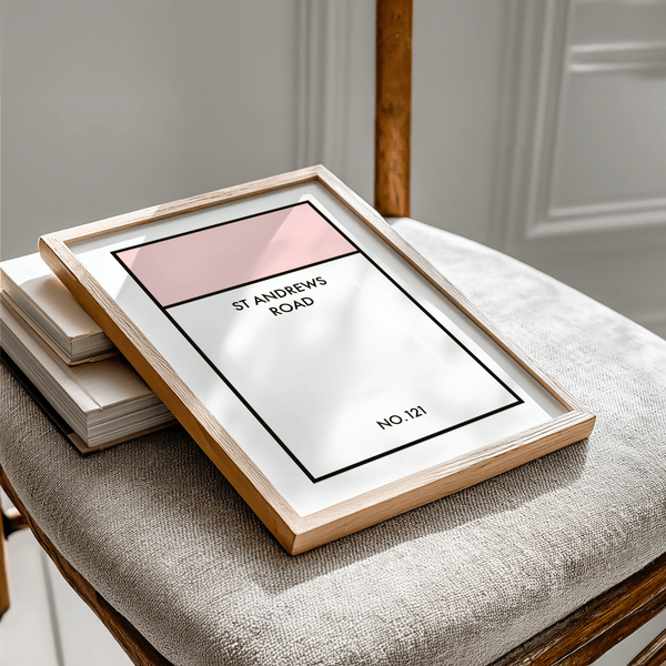 Nom de rue Famille Impression personnelle, blanc et noir, décoration moderne pour cuisine