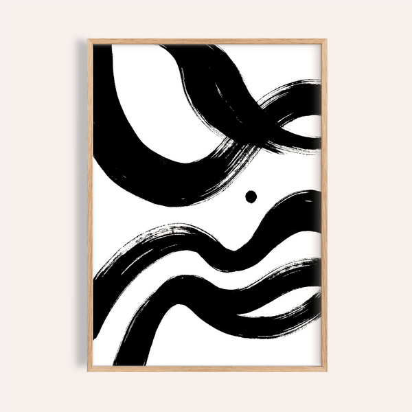 Peintures abstraites en noir et blanc pour décorer les murs de votre salon