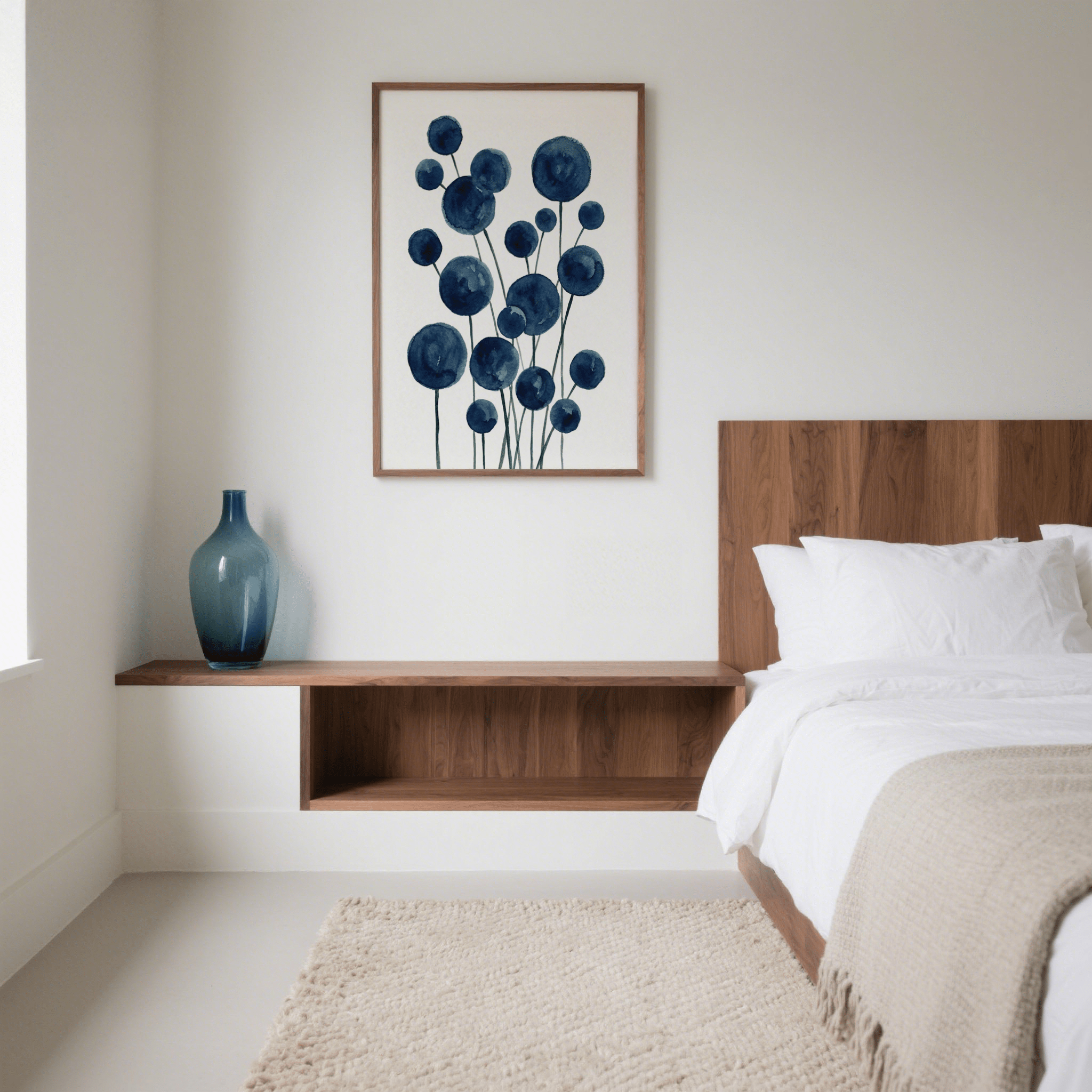 Fleurs bleues abstraites