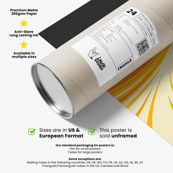 Rocket Wall Art highlighted by Yellow sunburst, art print for living room