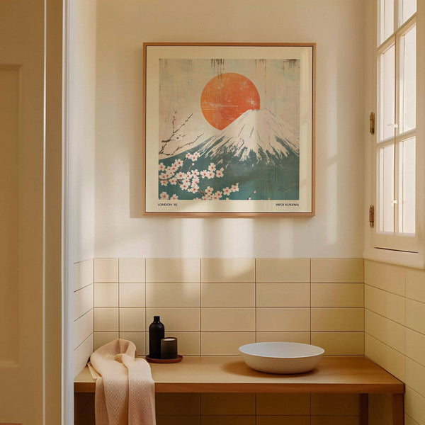 Impression carrée artistique capturant la beauté du Japon