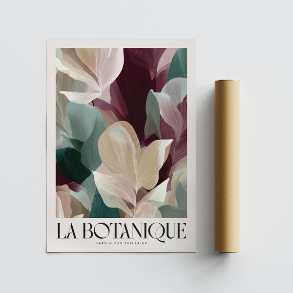 Grandes impressions botaniques pour le salon avec une palette de couleurs saisonnières