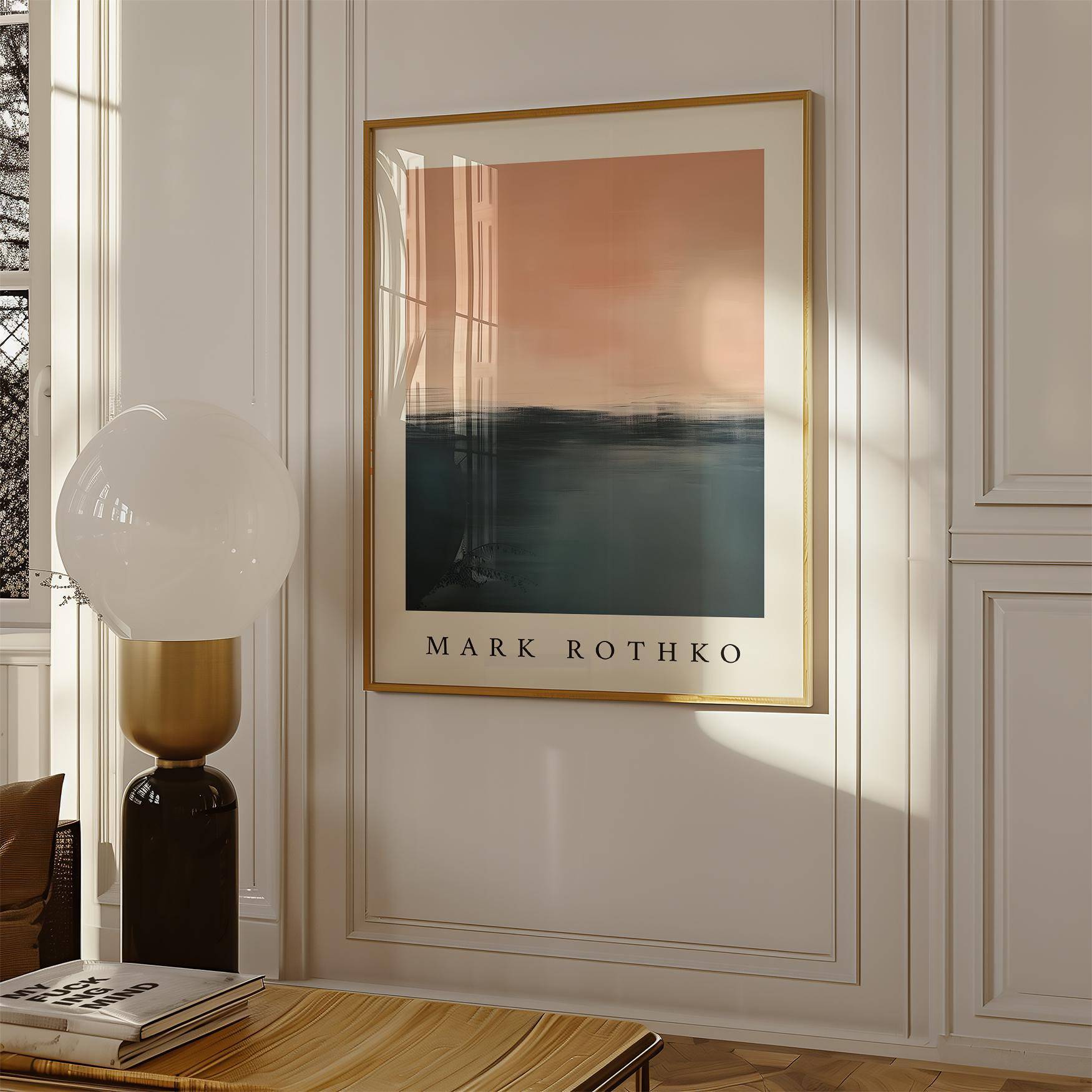 Coucher de soleil rouge abstrait