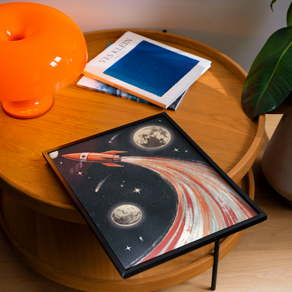 Rocket Ship Wall Art print perfect for bedroom wall art décor