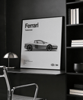 Poster mural Black Ferarri Testarossa pour le bureau à domicile