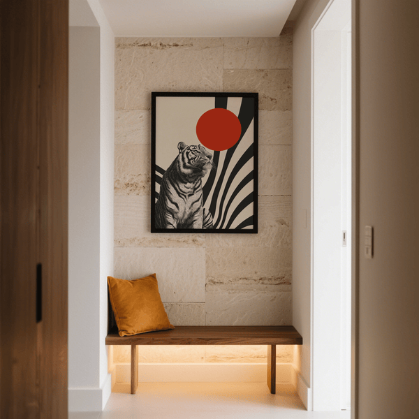 Elegant tiger artwork, Modern Tiger Poster for home workspace