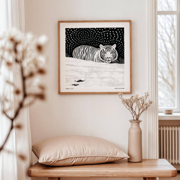 Points tourbillonnants dans un ciel nocturne abstrait, issu de la collection Art White Tiger.
