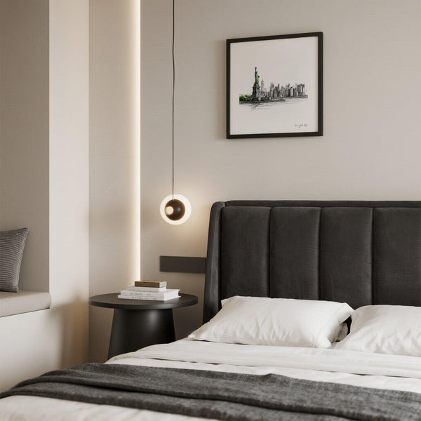 Poster mural carré représentant New York avec vue sur la skyline et le fleuve