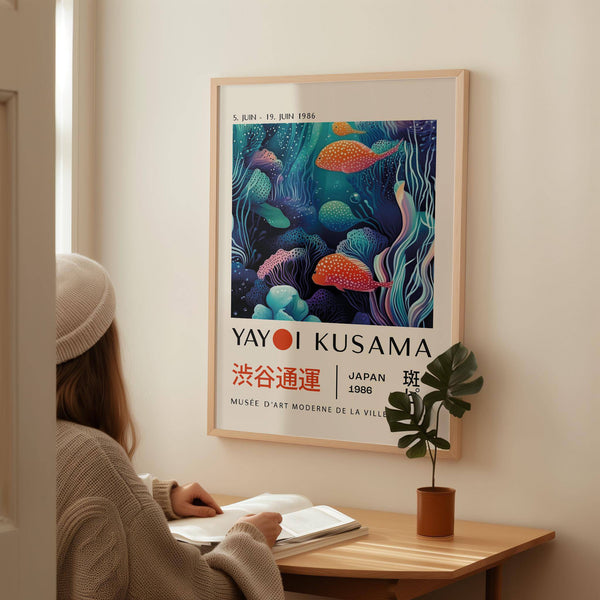 Art haut de gamme représentant des poissons colorés, idéal pour un bureau ou une chambre à coucher créatifs.