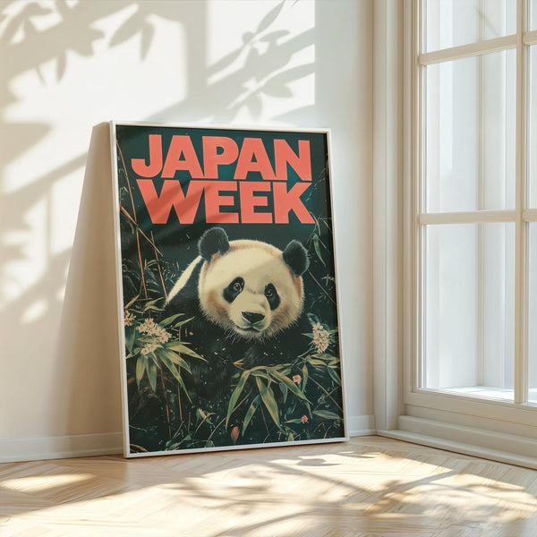 Art japonais représentant des pandas pour créer un espace paisible et apaisant