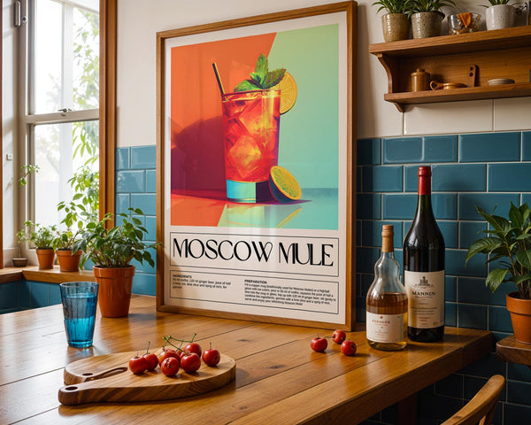 Impression Moscow Mule amusante et informative pour décorer votre bar à la mode