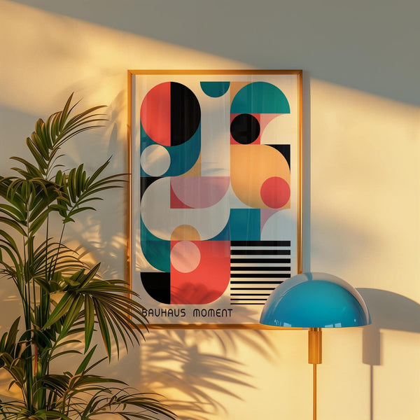 Affiche Bauhaus accrocheuse Œuvre d'art en couleur.
