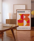 Mid century wall art featuring overlapping circles and bold contrast