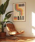 Retro office decor featuring Bauhaus artwork for the office