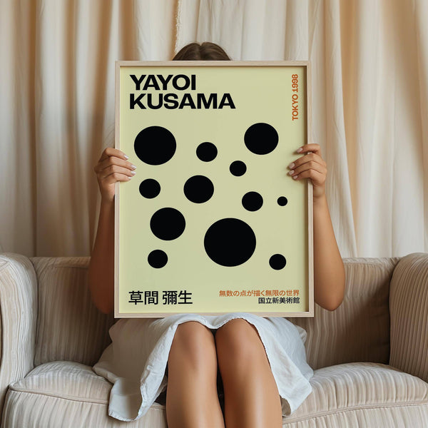 Premium matte polka dot artwork suitable for contemporary office spaces