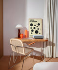 Subtle and artistic polka dot artwork blending with modern decor
