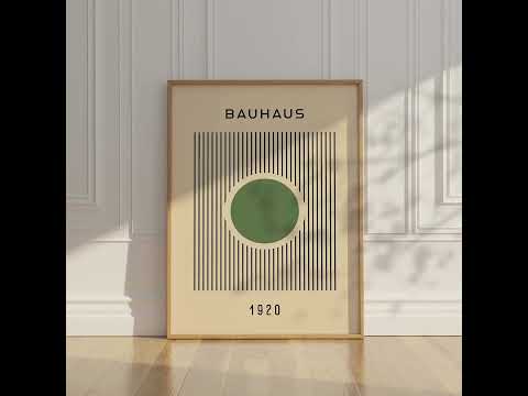 Affiche Green Circl Bauhaus pour les maisons modernes