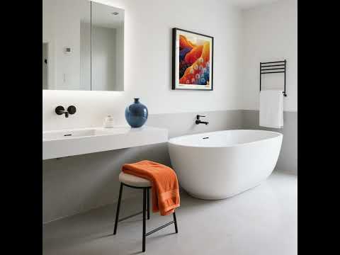 Impression artistique carrée bleue et orange pour la décoration intérieure