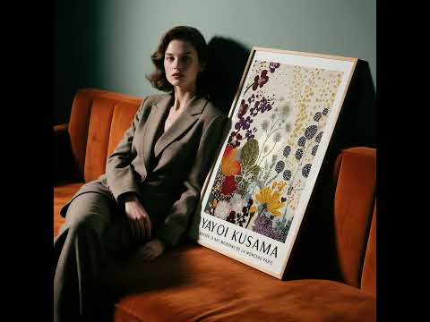 Imprimer Yayoi Kusama inspirée par les fleurs sauvages