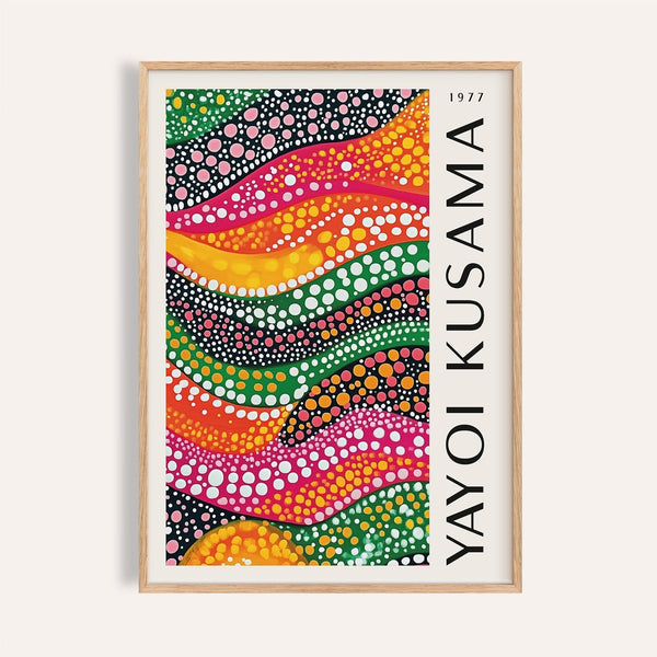 Arte a pois con vivaci motivi astratti