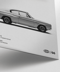 Stampa artistica Dodge Charger bianca e grigia progettata per salotti moderni