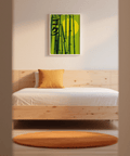 Study room Green Bamboo Print, green color, botanical wall art