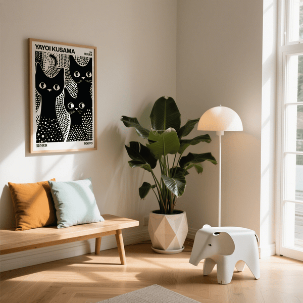 Poster Black Cats per gli amanti dei gatti da appendere alle pareti