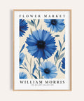 Stampa botanica con fiordalisi blu di William Morris