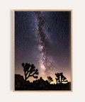 Night Desert Poster with Black and Purple sky for bedroom wall art