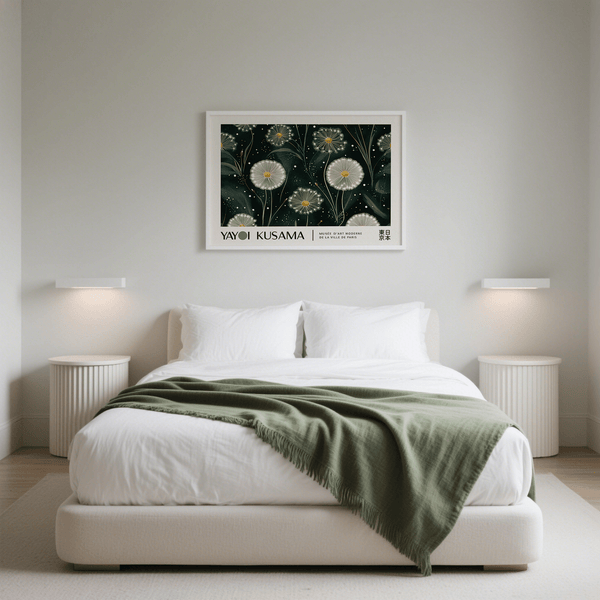 Decorazioni murali botaniche verde smeraldo per soggiorni e camere da letto