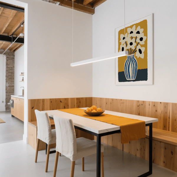 Stampa artistica Fiori in beige e bianco, elegante decorazione da parete per l'ufficio