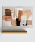 Terracotta and Cream Wall Art abstract Orange and White, for entryway wall print