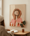 Hot Cocoa Wall Art con morbide tonalità beige per decorazioni murali in soggiorno