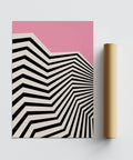 High-quality wavy wall art printed on matte paper