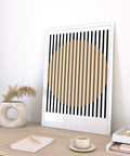 Opere d'arte minimaliste a strisce in stile poster da ufficio