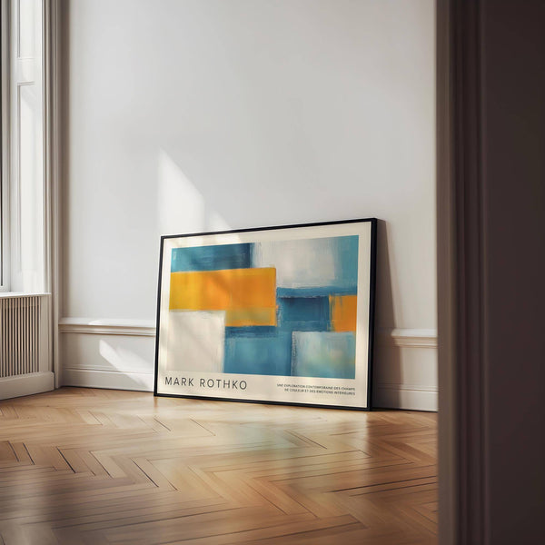 Arte murale in stile Rothko in un salotto contemporaneo