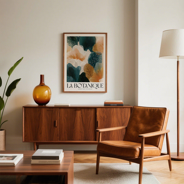 Poster moderni dedicati all'autunno con tonalità avorio e arancione bruciato