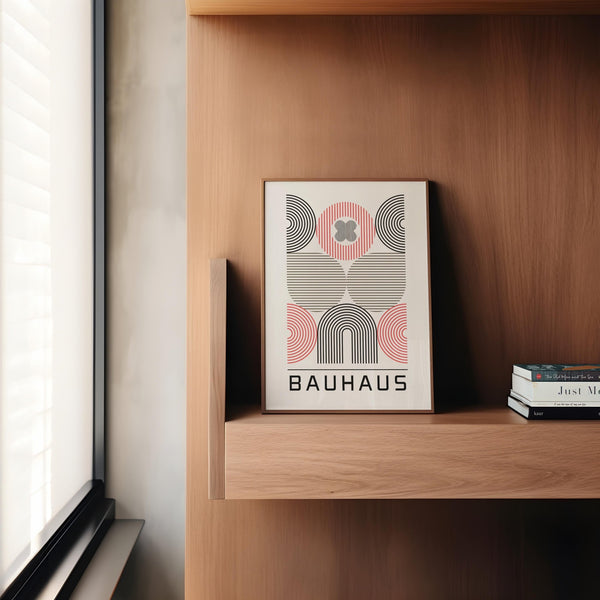 Arte geometrica astratta da parete per l'ufficio domestico con colori primari