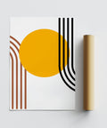 Stampa solare Bauhaus ispirata all'astrazione geometrica