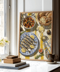 Art print Mediterranean Kitchen Decor, multicolored, kitchen or dining space